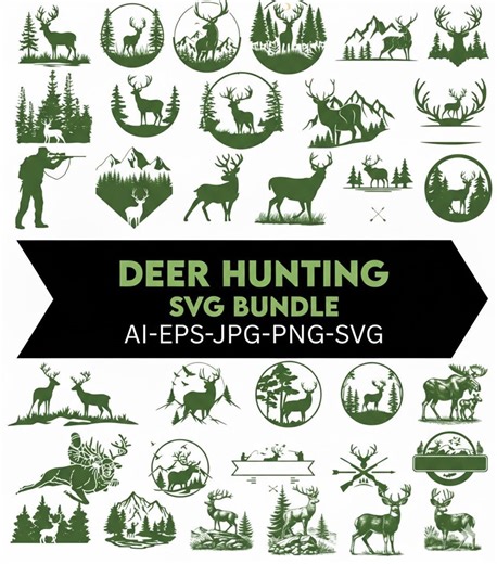 Deer Hunting SVG Bundle: 30 Hunting Life Cut Files (digital Download) - Etsy