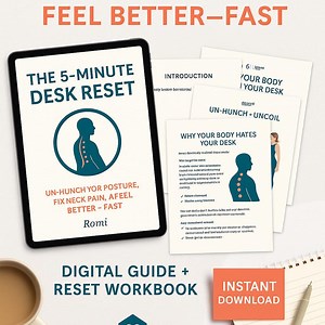 The 5-minute Desk Reset • Posture Fix Guide • Neck & Upper Back Pain Relief • Digital Wellness PDF - Etsy