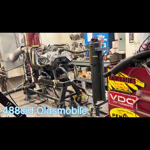 PASSION MOTORWORKS PT. 2 STROKER NO BS DYNO 488 CID OLDSMOBILE 500 HP 550 FT LBS OF TORQUE STROKER