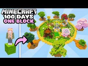 I Survived 100 days on ONE BLOCK in Minecraft