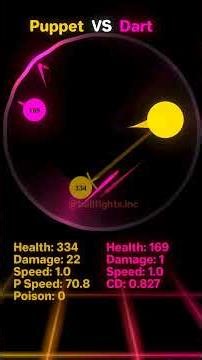 Puppet VS Dart #animation #fantasy #rpg #weaponball #simulation #vsbattle #indiedev #godot #games