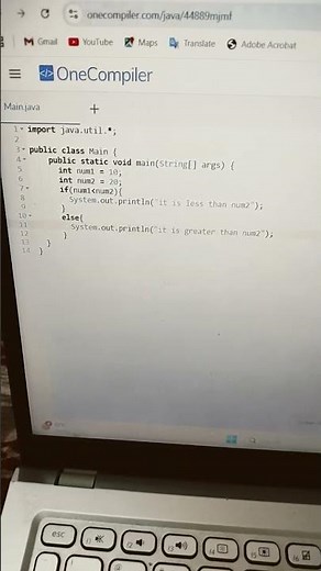 if else condition using Java#beginnerlevel #java #compiler#proga #programming