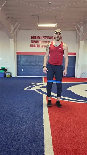 Mini-Band Lateral Straight-Leg Shuffle