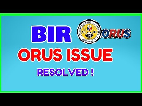 BIR ORUS Error Issue How to Resolve Sign Up Successfully + Digital TIN ID
