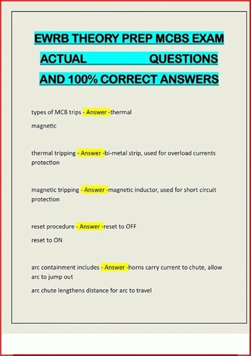 Ewrb Theory Prep Mcbs Exam Actual Questions And 100 Correct video