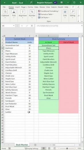 How do I monitor inventory in Excel? #exceltips #exceltutorial