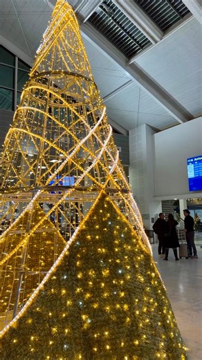 | ✨ - L’esprit de Noël a officiellement atterri à l’aéroport 🎄 Entre les lumières, le sapin géant et les décors en extérieur… la magie des fêtes accompagne désormais chaque arrivée et chaque départ 💛 Bienvenue dans notre aéroport en mode féérie 🌟 | Aeroport de Bastia Poretta