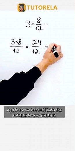 Simplify & Multiply: 3 x 8/12 Fraction Puzzle #Math #MixedFractions #AllOperationsInMixedFractions