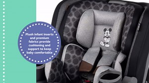 Disney Baby Turn and Go 360 Rotating All-in-One Convertible Car Seat, Vintage Mickey Mouse