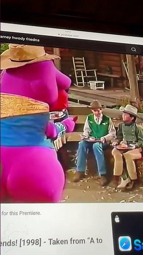 Barney Howdy Friends Biscuits Beans Dinner Cowboy (1998)