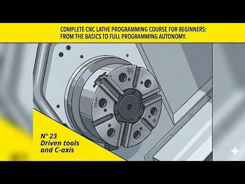 No 23 Complete #cnc lathe programming tutorial for beginners! C axes and live tools