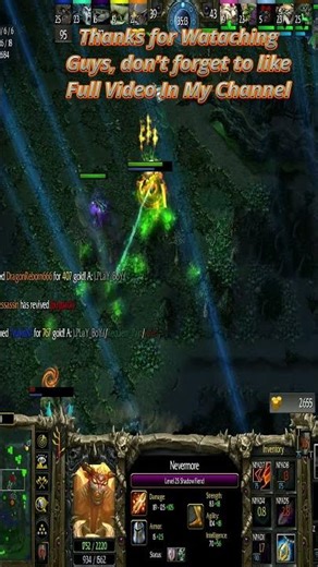 Dota 1'Nevermore Double Kill Epic Late Game 🔥🎮 #dota1 #dota2 #gaming #games #top10 #wow