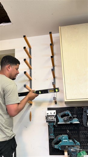 OX Speedframe helped me install my Bora racks! #woodworking #wood #shop #garage #storage