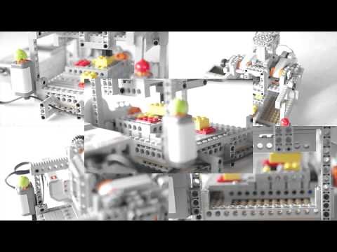 This LEGO MINDSTORMS robot builds LEGO ducks