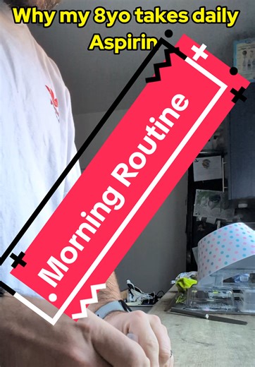 Why my 8-year-old takes daily Aspirin for Pediatric Stroke recovery. 💊 This is the reality of medical parenting after an ischemic stroke. 🧠 Every morning we prep Louie’s dose to prevent future clots and support his recovery after his mechanical thrombectomy and craniotomy. We are on a mission to reach 10k followers ❤️ #PediatricStroke #strokeawareness #stroke #aspirin