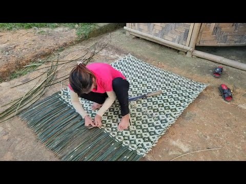 Bamboo table design and bed making - bamboo mat weaving
