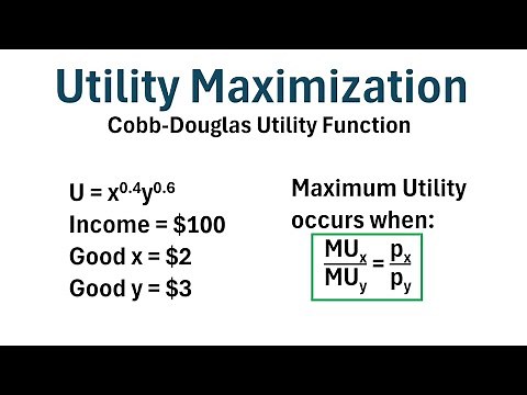 Utility Maximization with a Cobb-Douglas Utility Function