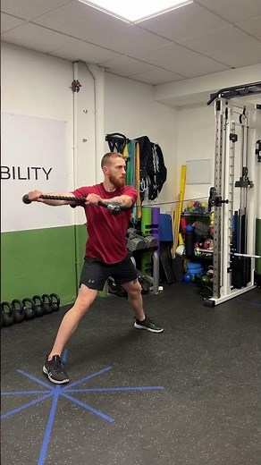 Wide Stance Cable Horizontal Anti-Rotation Long Chop