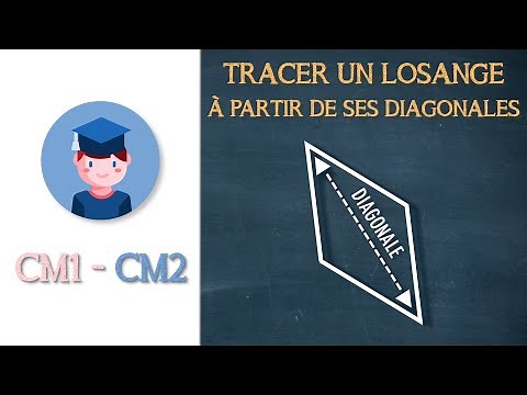 Tracer un losange à partir de ses diagonales - CM1 CM2 - Petits Savants