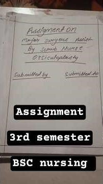 assignment 3rd semester BSC nursing #shorts#shorts#shorts