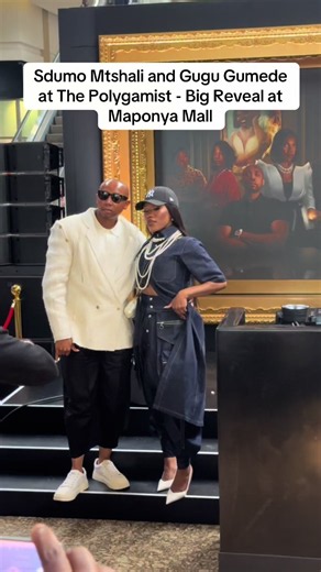 Sdumo Mtshali and Gugu Gumede at The Polygamist - Big Reveal at Maponya Mall. #NetflixThePolygamist #Netflix #ThePolygamist @Netflix South Africa