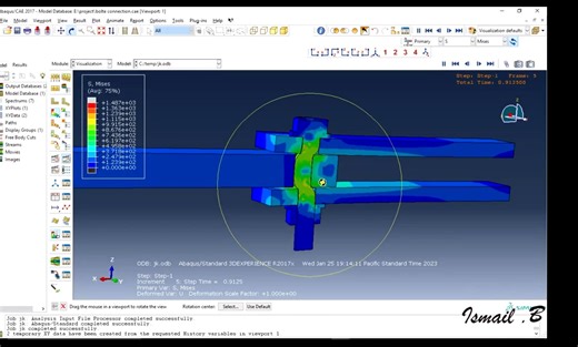Abaqus tutorials : bolt connection - elastic plastic analysis