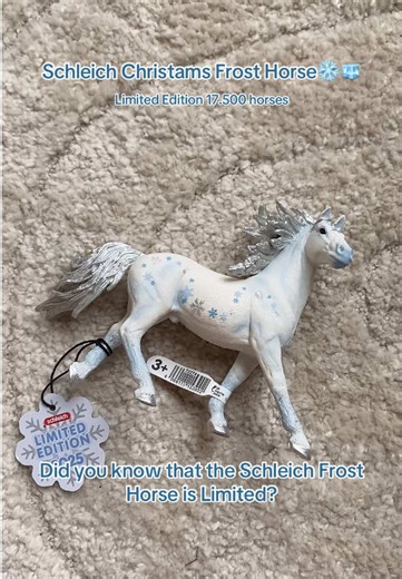Did you know that the Schleich Christmas Frost Horse is limited?🤩❄️ #schleich #schleichhorse #schleichhorses #schleichanimals #modelhorse