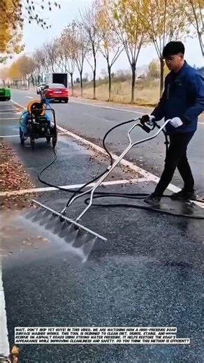 High-Pressure Road Surface Washer | Powerful Street Cleaning Technology.