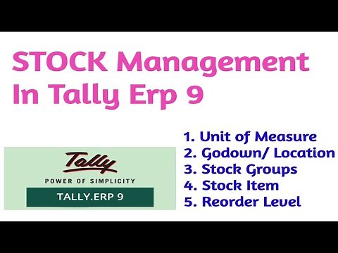 Stock Management in Tally ERP