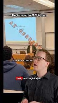 Is this professor crashout AI? #college #studentlife #relatable #fyp #aivideo
