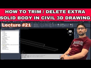 How to trim or delete extra solid body in civil 3d | Trimming or Deleting Extra Solid Bodies in C3D