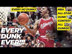 Michael Jordan Every Slam Dunk Ever At The NBA All Star Dunk Contest
