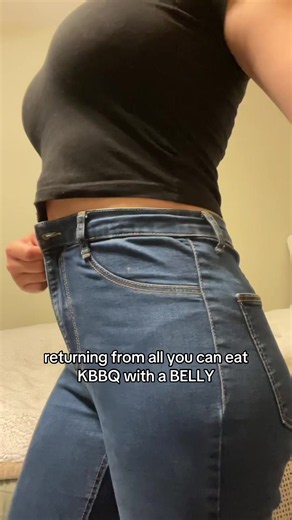 bloated off the Korean form #allyoucaneat #atetoomuch #foodbaby #bloatedstomach #stuffed
