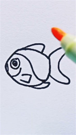 How to draw a fish step by step for beginners Satisfying Art