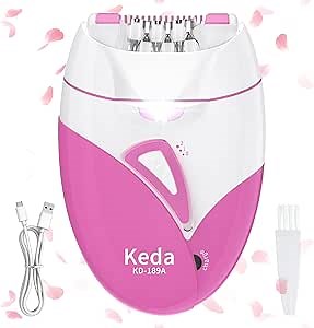 Facial Epilator for Women Rechargeable, 2 Speeds Electric Epilator with 36 Tweezers, Hair Removal for Women Legs/Face/Bikini/Arms, Womens Electric Shaver Smooth Skin