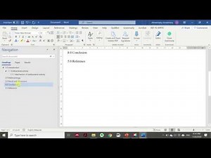 Microsoft Word | Styles and Navigation pane