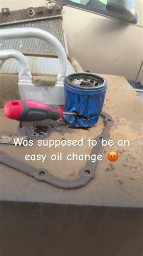 Oil change from f’in cheetos #automobile #chevytrucks #diy #fix #oilchange #oilfilter