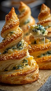 Spinach Puff Pastry Trees – Flaky, Savory & Perfect for the Holidays! 🎄🥐✨ | Yummy Dishes