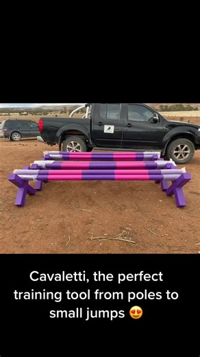 Cavaletti, perfect for teaching horses from poles to introducing small jumps! Custom made in your colours! #jumps #australia #performancepoles #horses #horsejumps #training #southaustralia