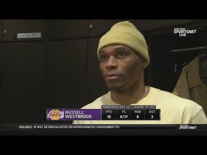 Russell Westbrook Postgame Interview | Los Angeles Lakers lose to Minnesota Timberwolves 111-102