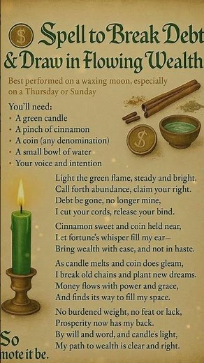Break Debt, Call Wealth Spell ✨