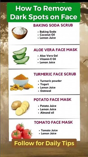 How to Remove Dark Spots on Face Naturally