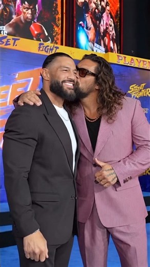 Jason Momoa And Roman Reigns Brothers Hug At Street Fighter Movie