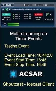 03_Automation of multi-streaming with ACSAR - Icecast - Shoutcast Client