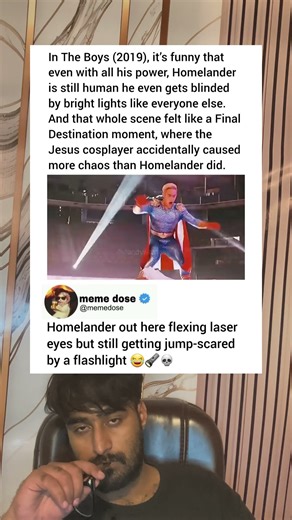 Home lander flexing his laser