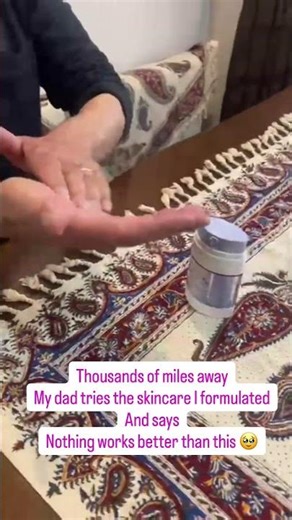 My dad using my product 🥹🫶 #skincare