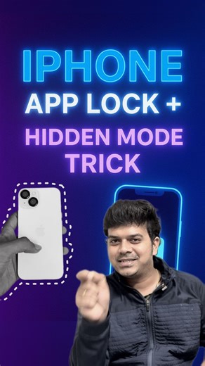 ꜱᴀᴛʜʏᴀ ɴᴀʀᴀʏᴀɴᴀɴ on Instagram: "iPhone App Lock + Hidden Mode Trick 🔒📱 (No App Needed!) Unlock this secret iPhone App Lock + Hidden Mode trick that 95% users don’t know! 🤯 Protect your apps, chats & photos without any third-party app. Works on all latest iPhones 💯 👇 Try it now 👇 Save & Share this reel Follow for daily iPhone hacks 🔥📱 #iPhoneTricks #iPhoneHacks #iOS18 #HiddenFeatures #AppLockiPhone #TechReels #iPhoneTips #AppleHacks #iPhoneUsers #TechCreator #MobileHacks #ReelsIndia #Reel