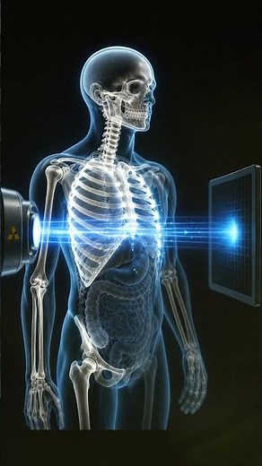 How X-Rays See Through Your Body 🩻⚡ | Tech Explained in 60 Sec #xray #science #techexplained