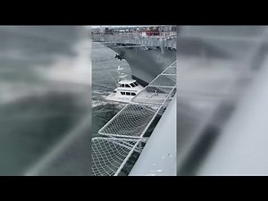 Boat crashes into USS Midway Museum