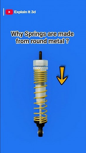 Why Are Springs Made From Round Metal? 🔩 | 3D Science Explanation | Engineering Secrets